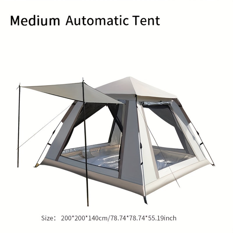 Automatic Beach Tent for 3–4 People – Quick-Fold Portable Shelter