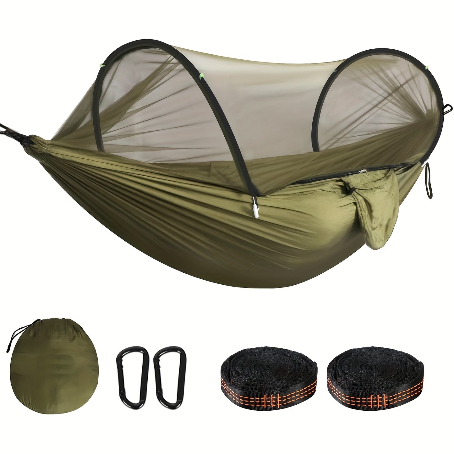 Automatic Quick-Deploy Mosquito Net Hammock