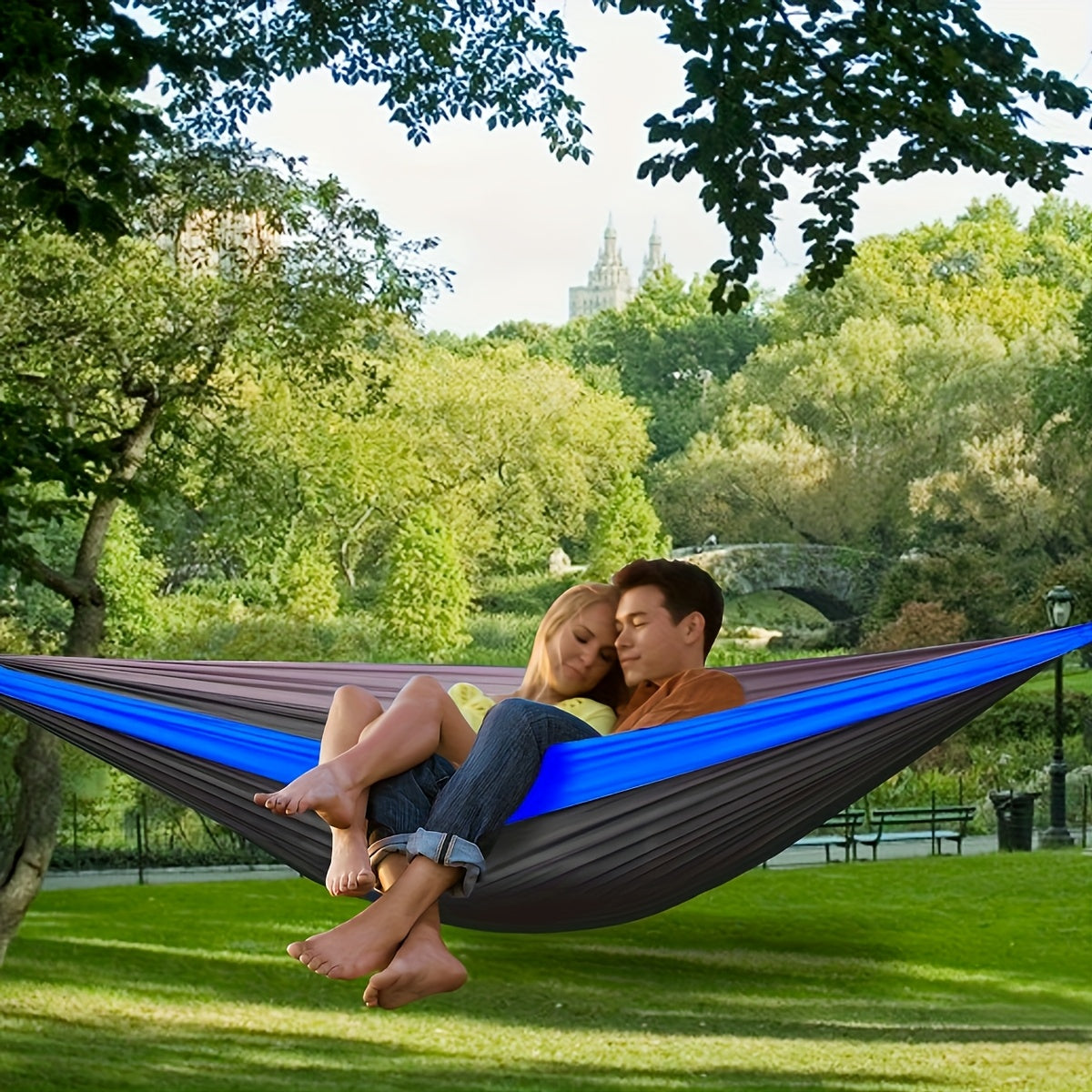 Extra-Large Double Camping Hammock with Tree Straps