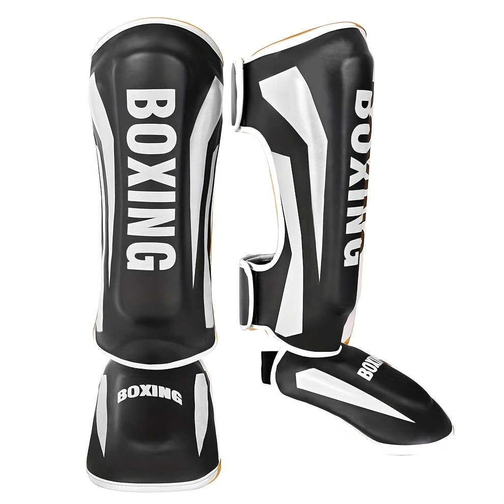 Thick PU Shin Guards – Muay Thai, Kickboxing & Martial Arts Training