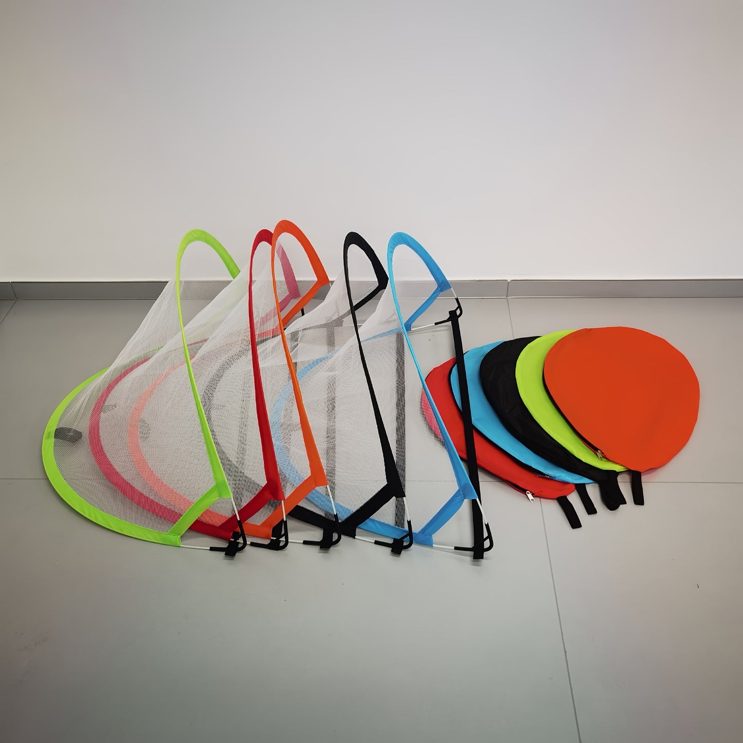 Portable Foldable Soccer Goal – Black Mesh Design