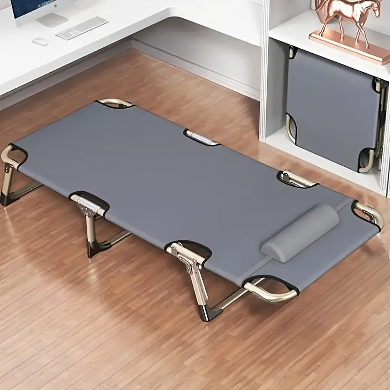 Heavy-Duty Folding Bed – 250kg Capacity with Cushioned Headrest