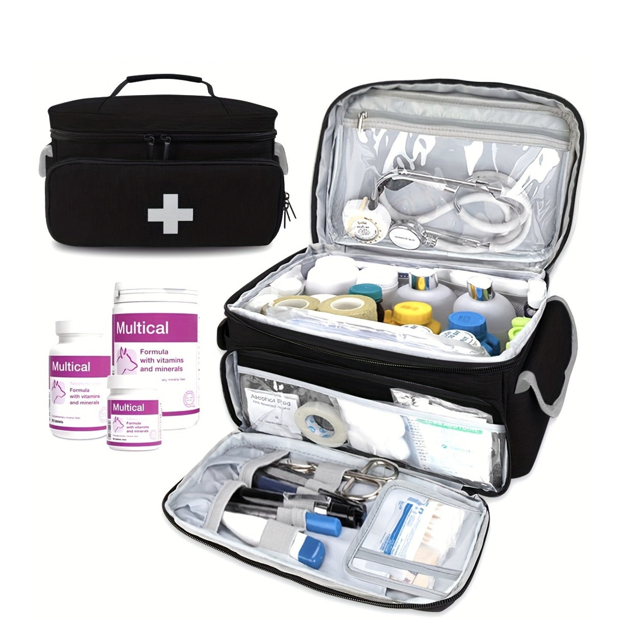 Portable First Aid Storage Bag – Organiser for Medicine and Emergency Kits