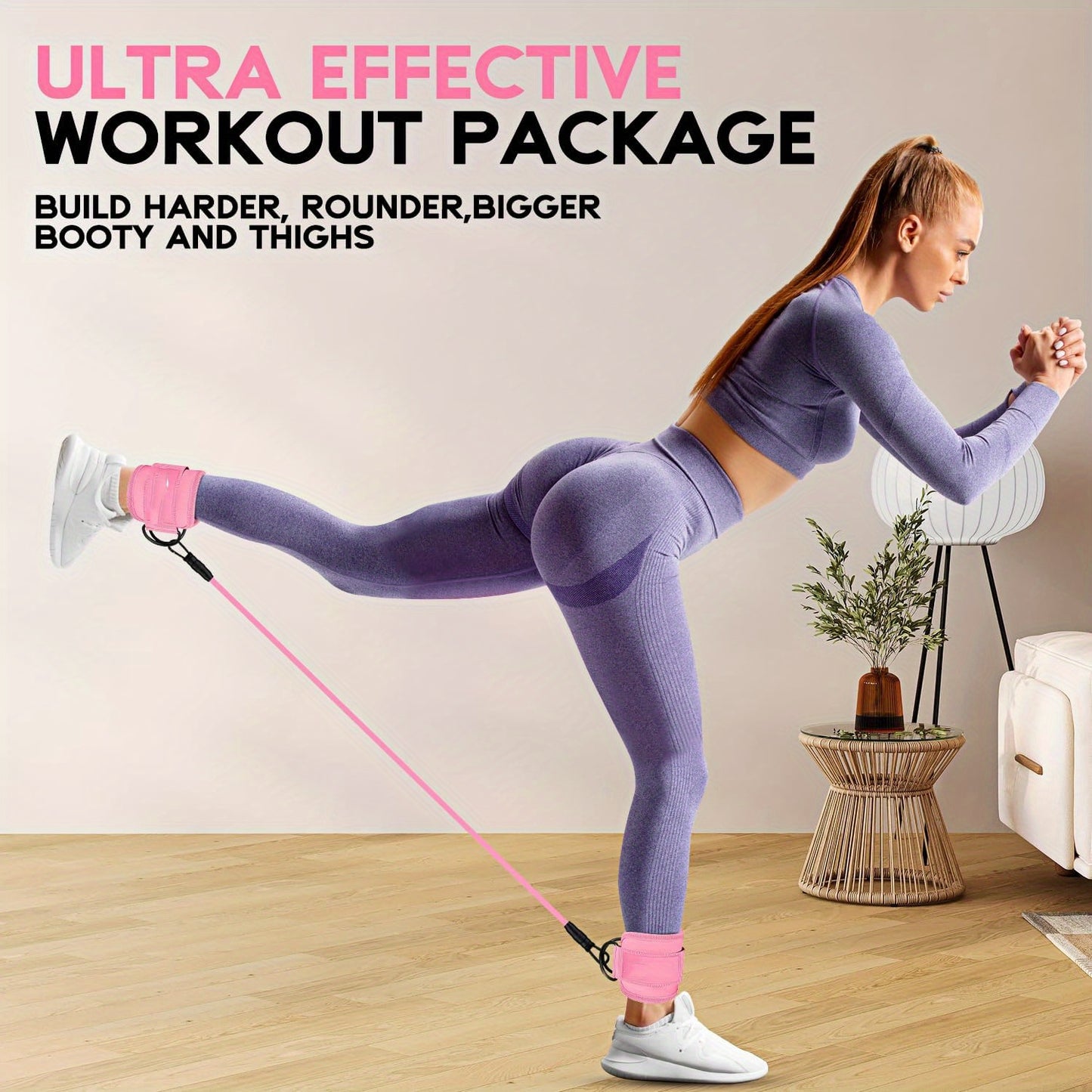Medium Resistance Band Set – Ankle & Glute Training for Women