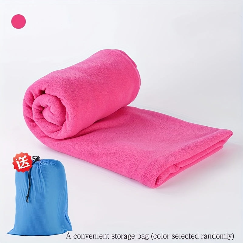 Double-Sided Fleece Sleeping Bag – Soft, Warm & Portable for Camping