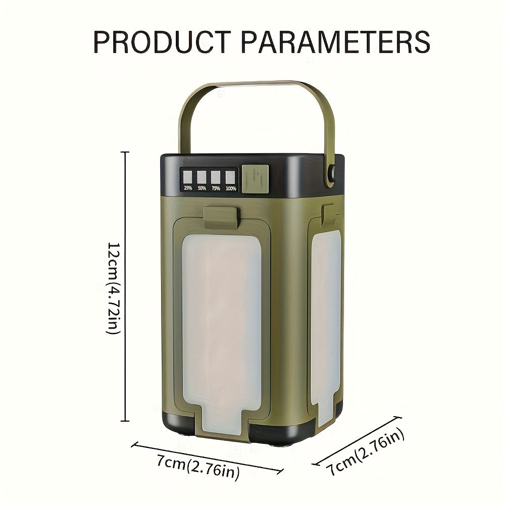 Portable Solar Rechargeable LED Camping Light with 6 Modes and Collapsible Design