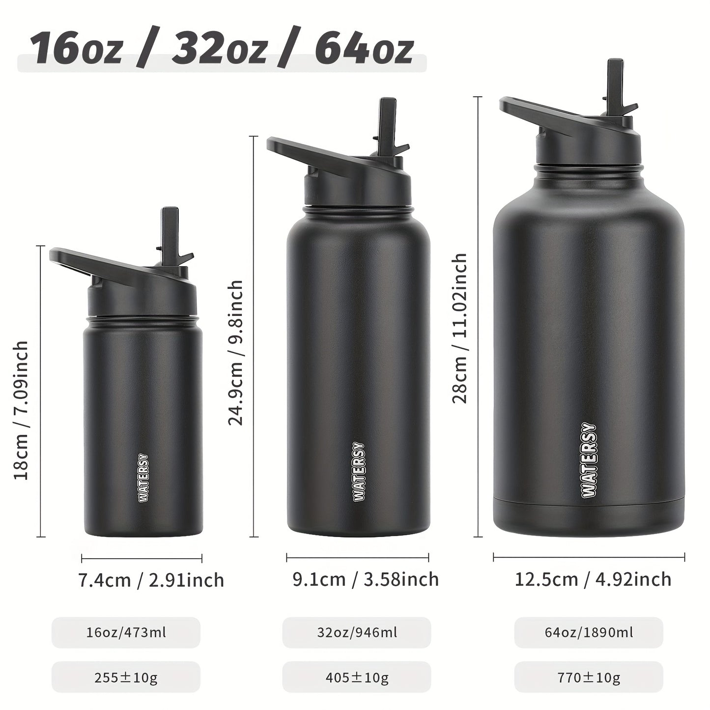 Insulated Stainless Steel Water Bottle – Wide Mouth, Leakproof Sports Flask