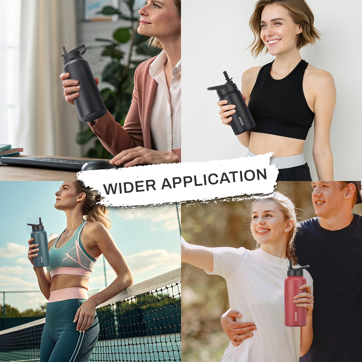 Insulated Stainless Steel Water Bottle – Wide Mouth, Leakproof Sports Flask