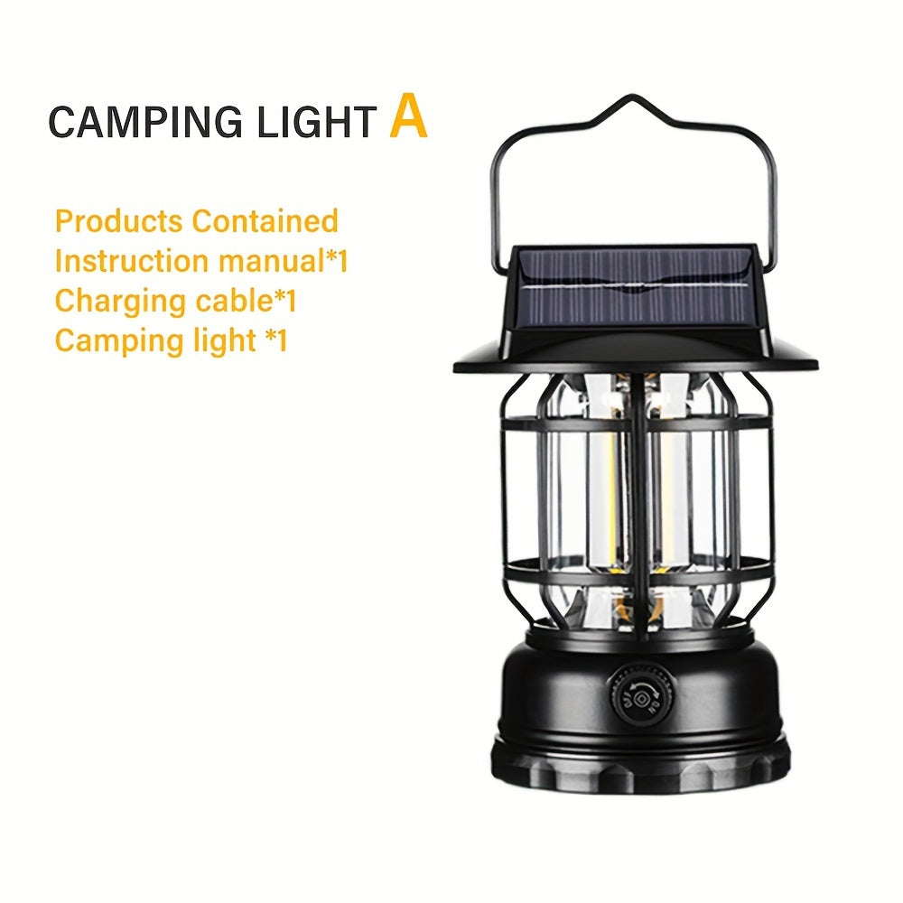 Rechargeable Dimmable LED Camping Lantern with USB Charging and Hook