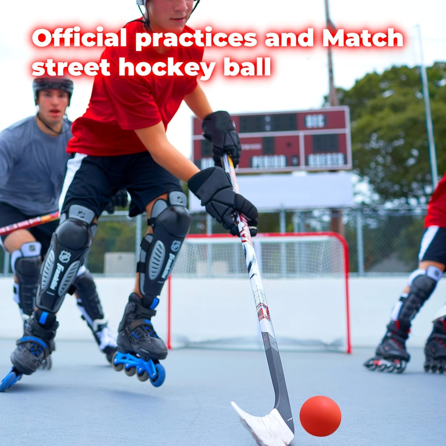 2-Pack Street Hockey Balls – Durable, Low-Bounce, High-Visibility