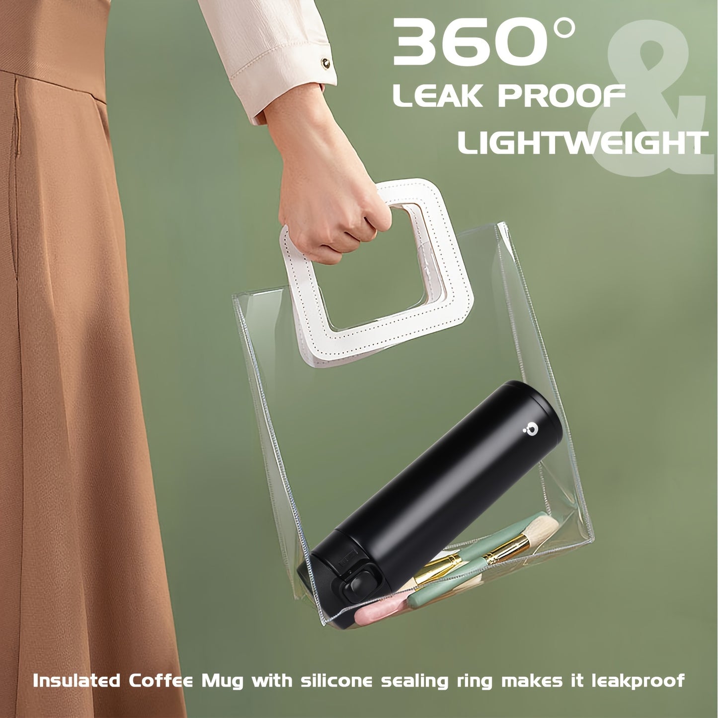 Double Wall Vacuum Insulated Travel Mug – Leakproof Thermal Coffee Flask
