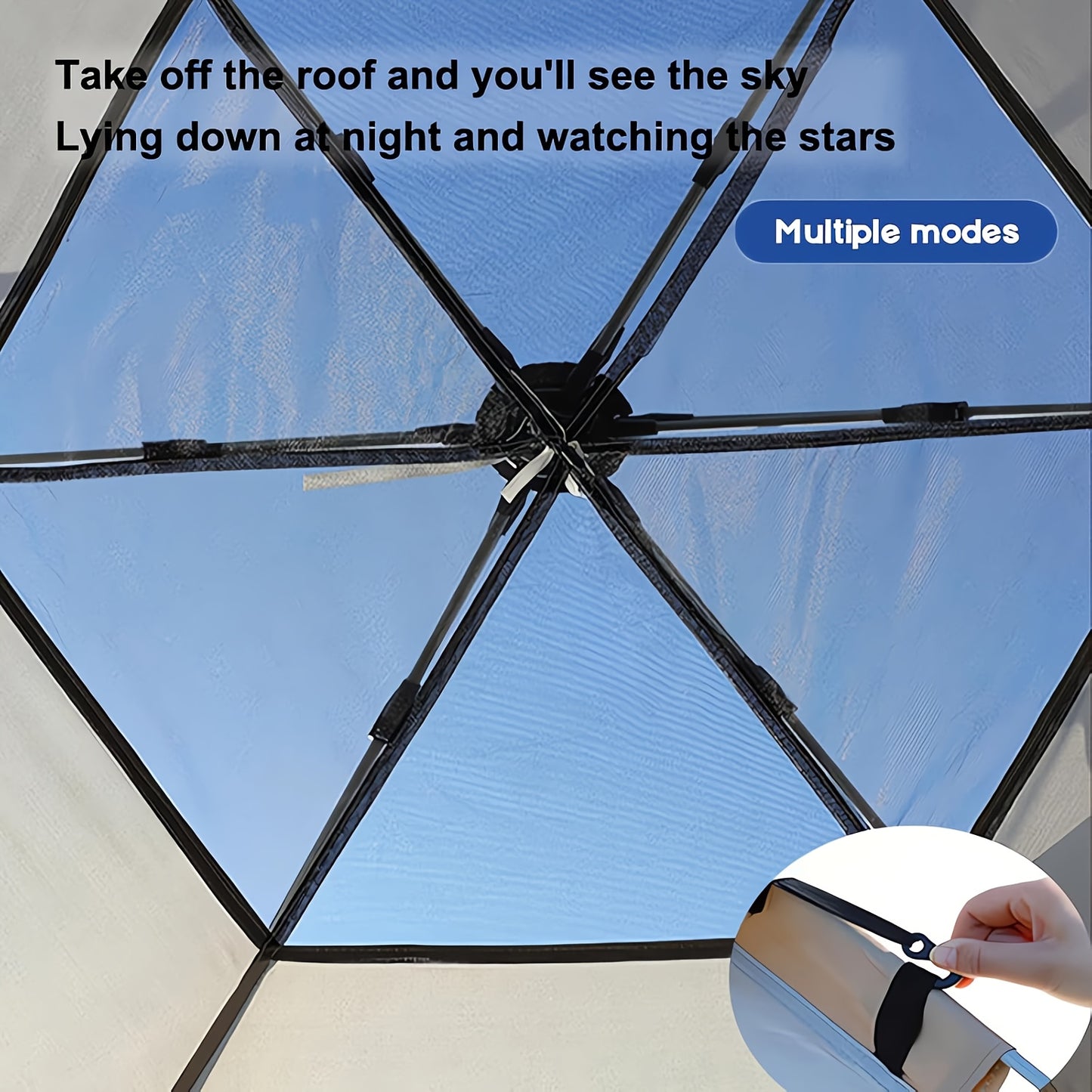 Hexagonal Portable Outdoor Tent for 3–6 People – Lightweight Sun and Wind Shelter