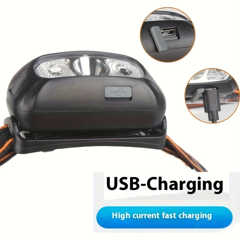 Owl-Shaped USB Rechargeable LED Headlamp with 6 Light Modes