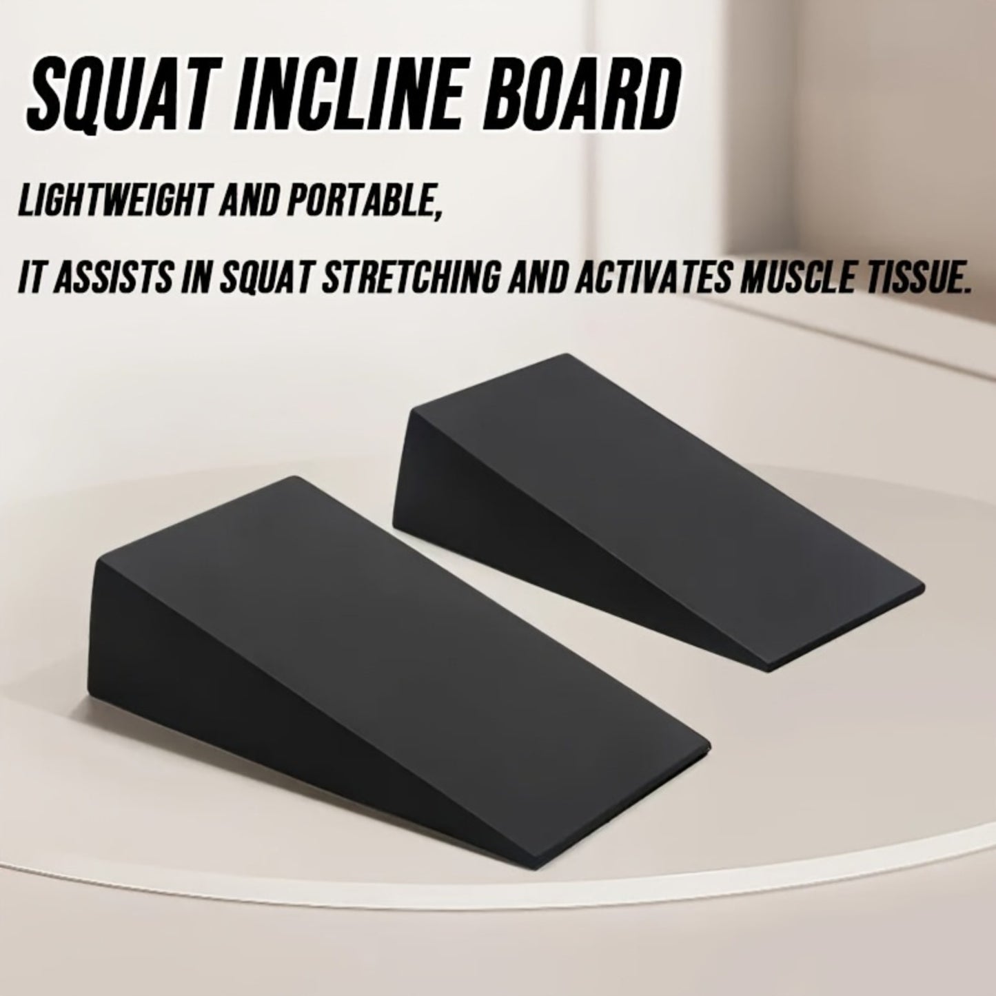 2-Piece Adjustable Squat & Calf Extension Boards – Stable Support for Training