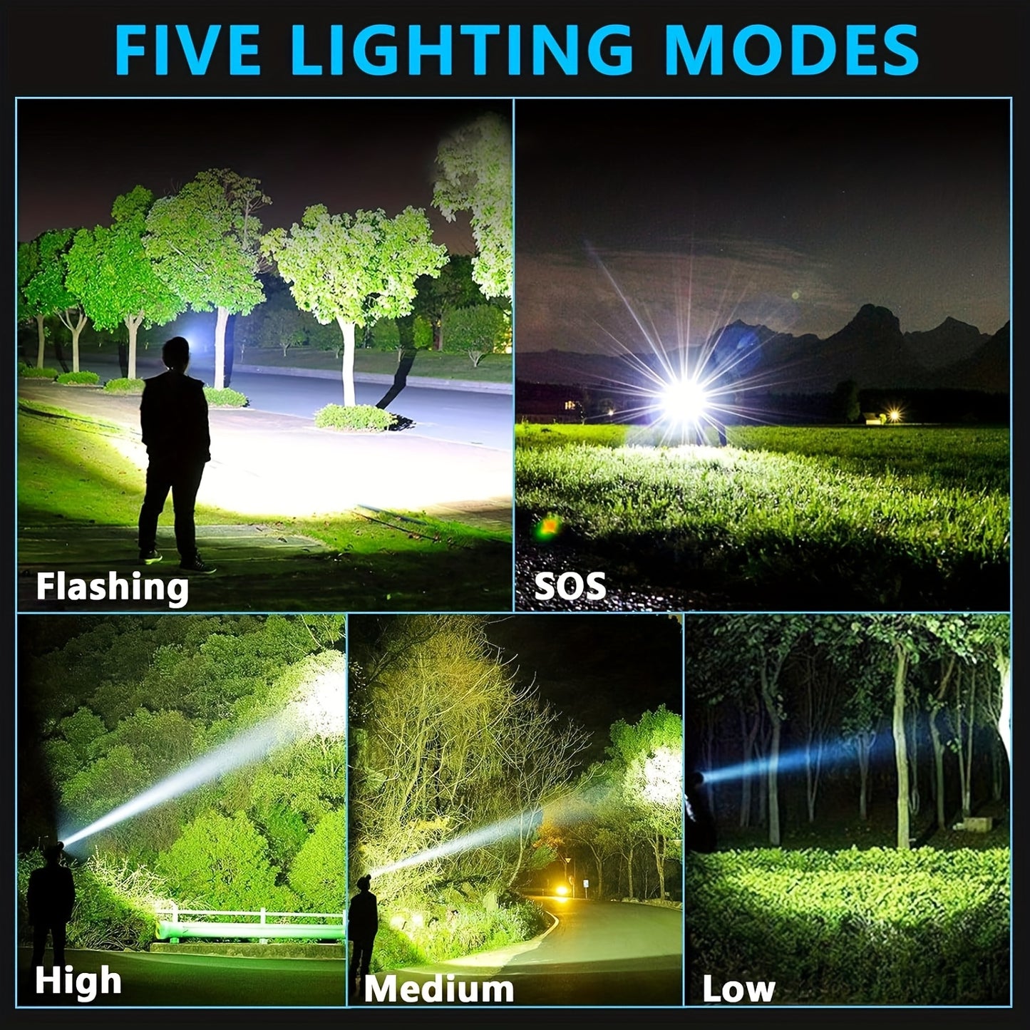 Upgraded 1700LM Rechargeable LED Headlamp with Adjustable Spotlight and Floodlight