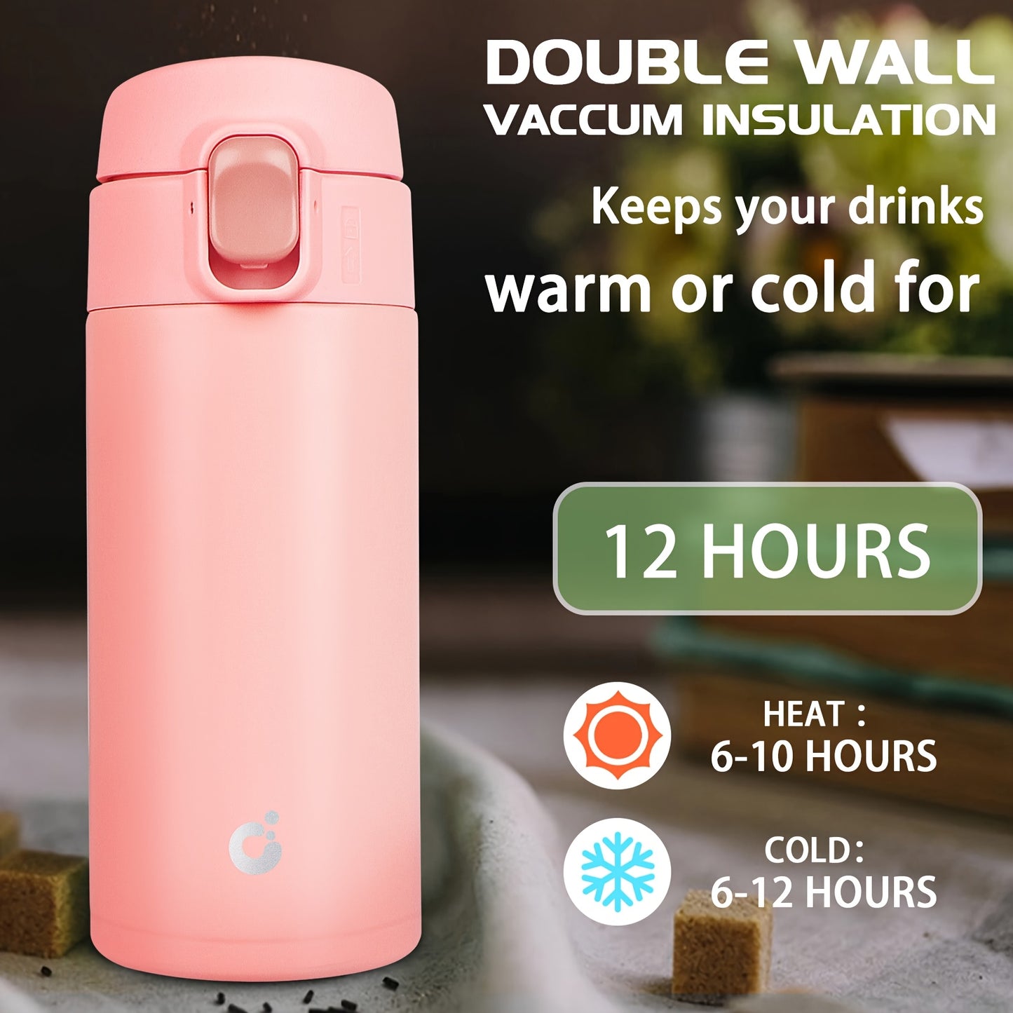 Double Wall Vacuum Insulated Travel Mug – Leakproof Thermal Coffee Flask