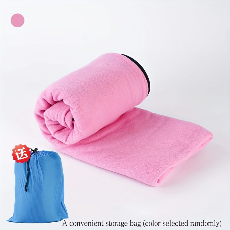 Double-Sided Fleece Sleeping Bag – Soft, Warm & Portable for Camping
