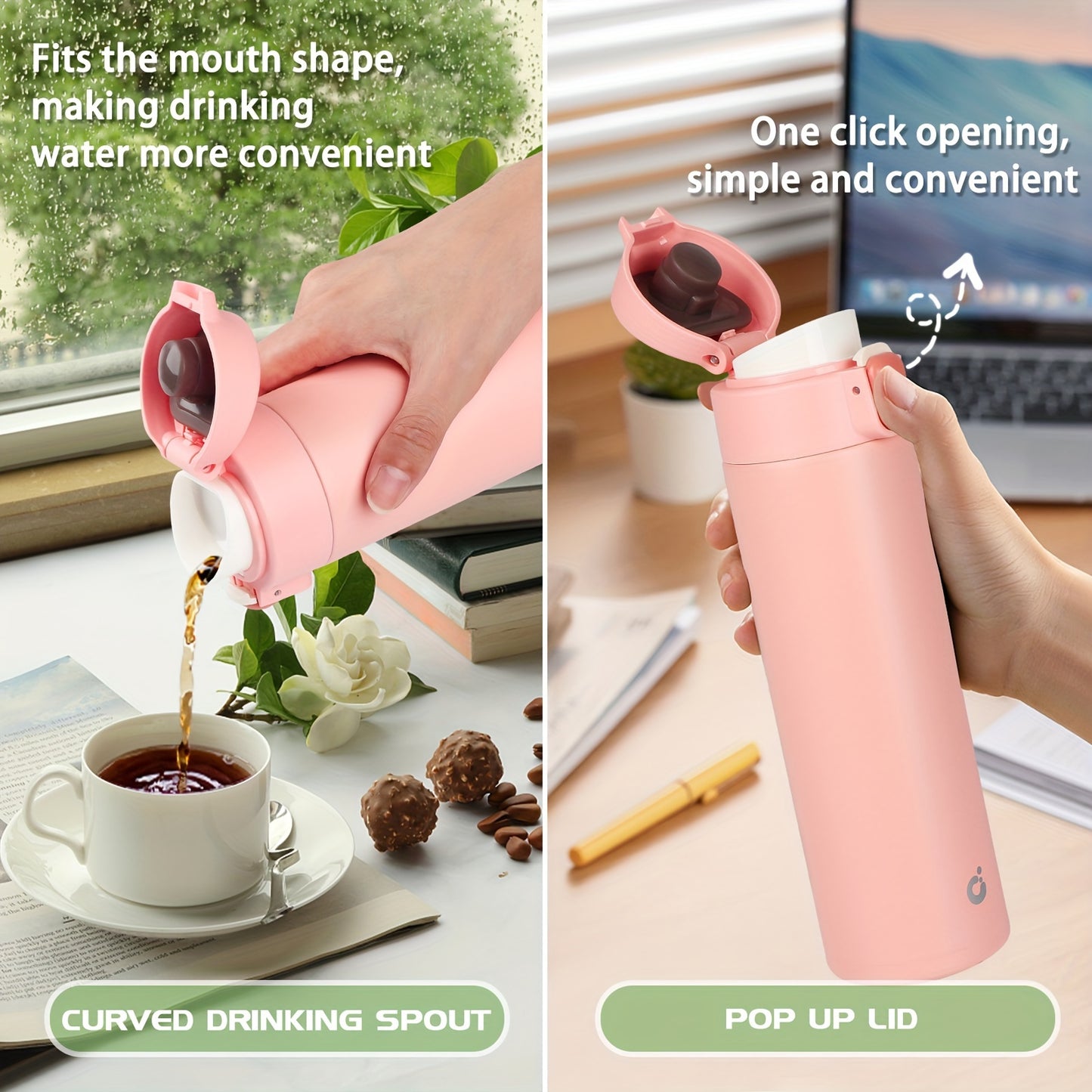 Double Wall Vacuum Insulated Travel Mug – Leakproof Thermal Coffee Flask