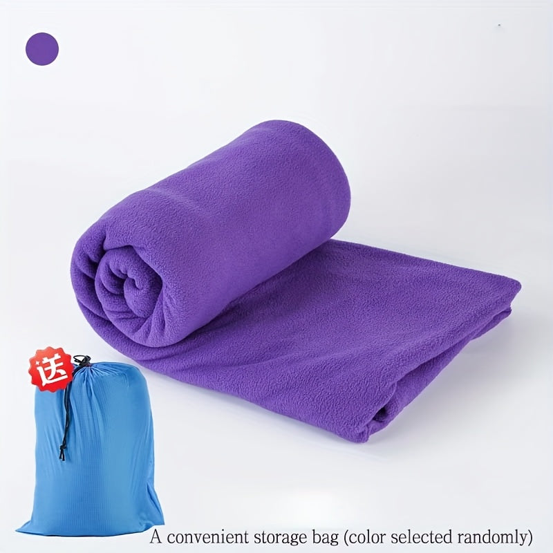 Double-Sided Fleece Sleeping Bag – Soft, Warm & Portable for Camping
