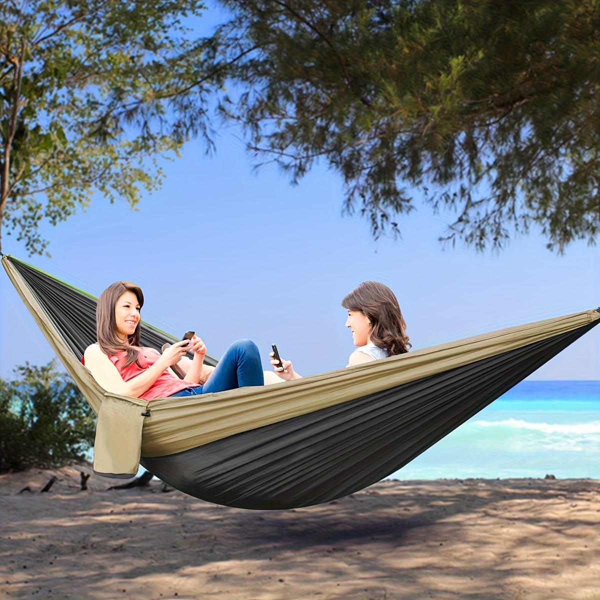 Extra-Large Double Camping Hammock with Tree Straps