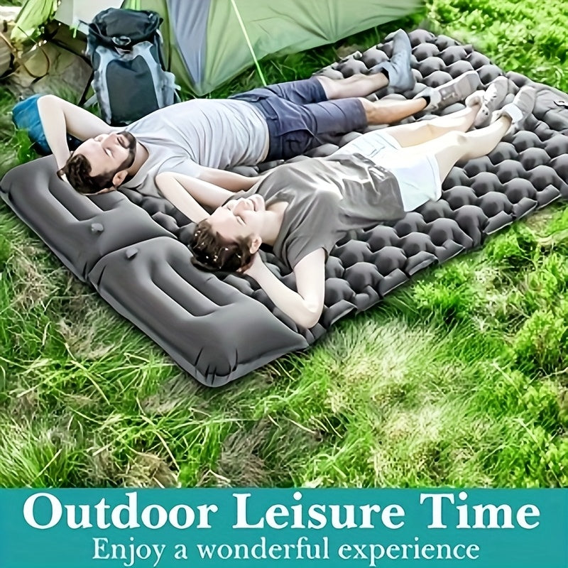 Double Camping Air Mattress with Pillow – Portable & Comfortable Sleeping Pad