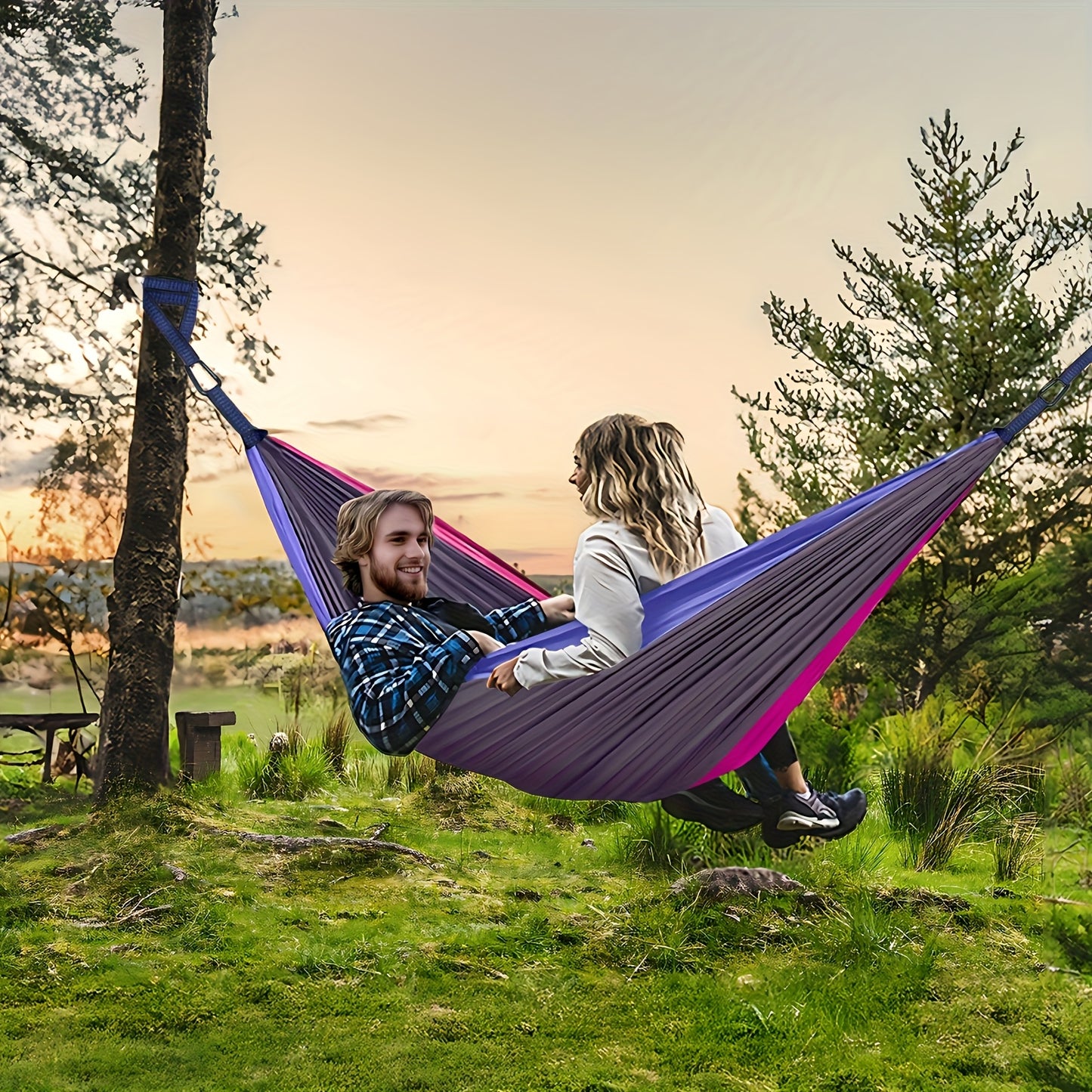Extra-Large Double Camping Hammock with Tree Straps