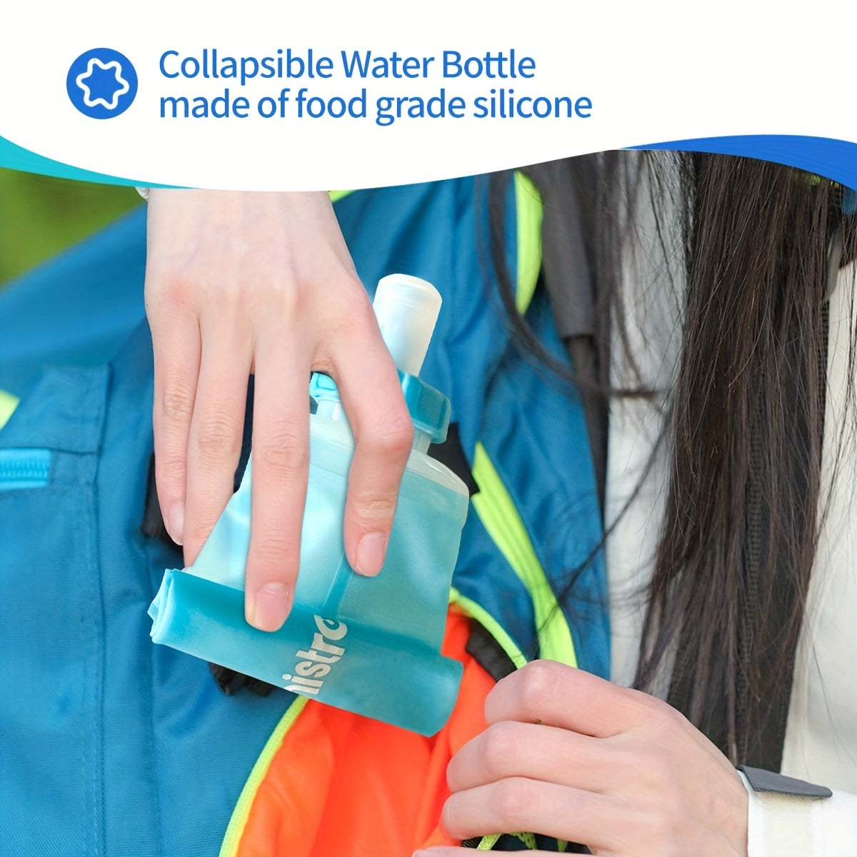 Collapsible Water Bottle with Replaceable Filter – 800ml BPA-Free