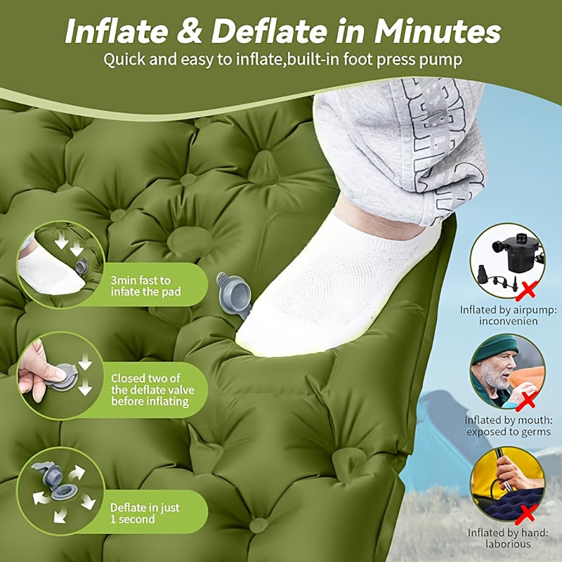 Two-Person Self-Inflating Camping Mattress – Thick, Comfortable & Portable