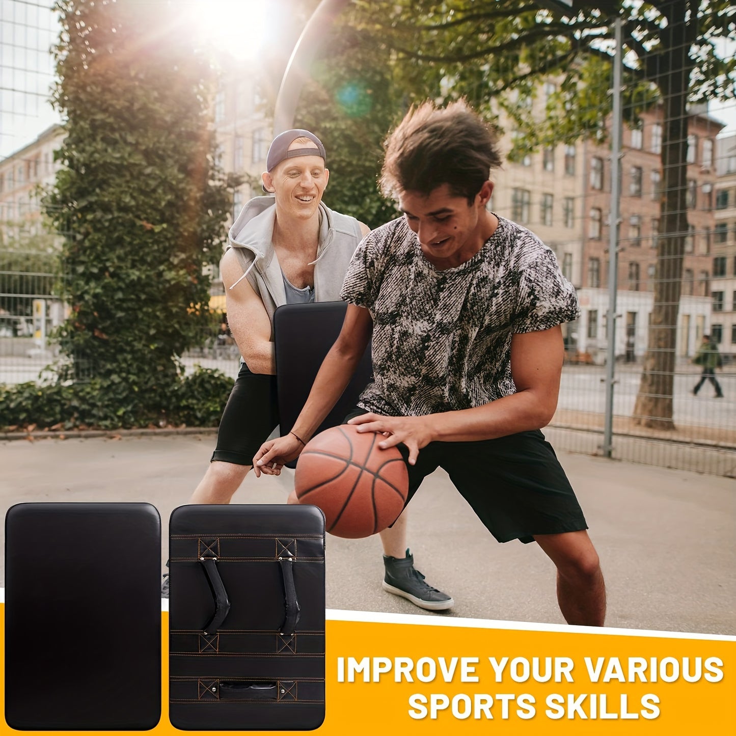 Multi-Sport Training Pad with Handles – PU Material, Unisex Adults
