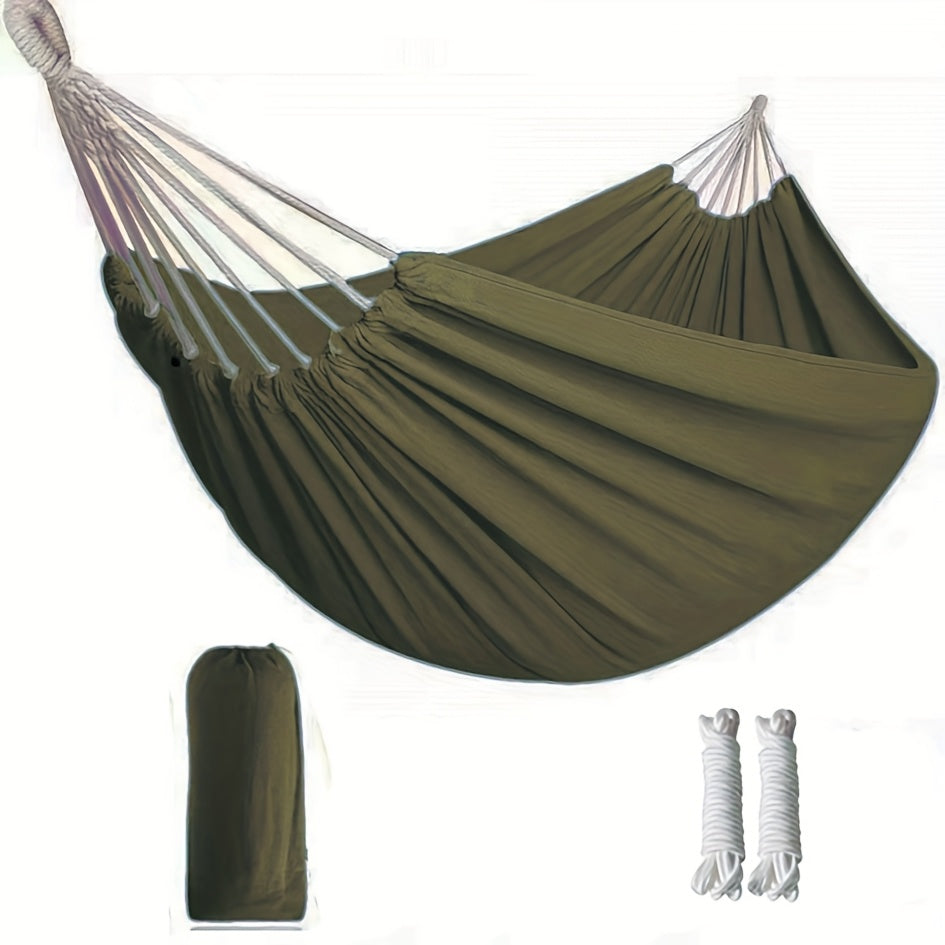Extra-Wide Two-Person Canvas Hammock with Carry Bag