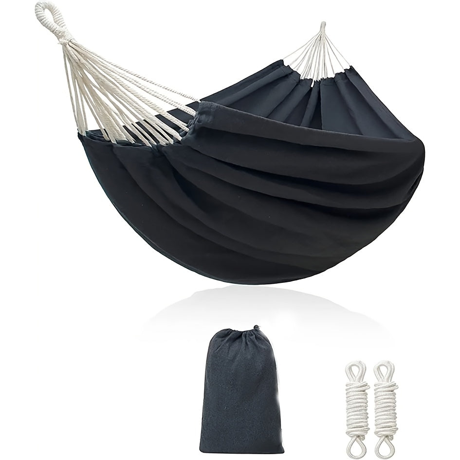 Extra-Wide Two-Person Canvas Hammock with Carry Bag