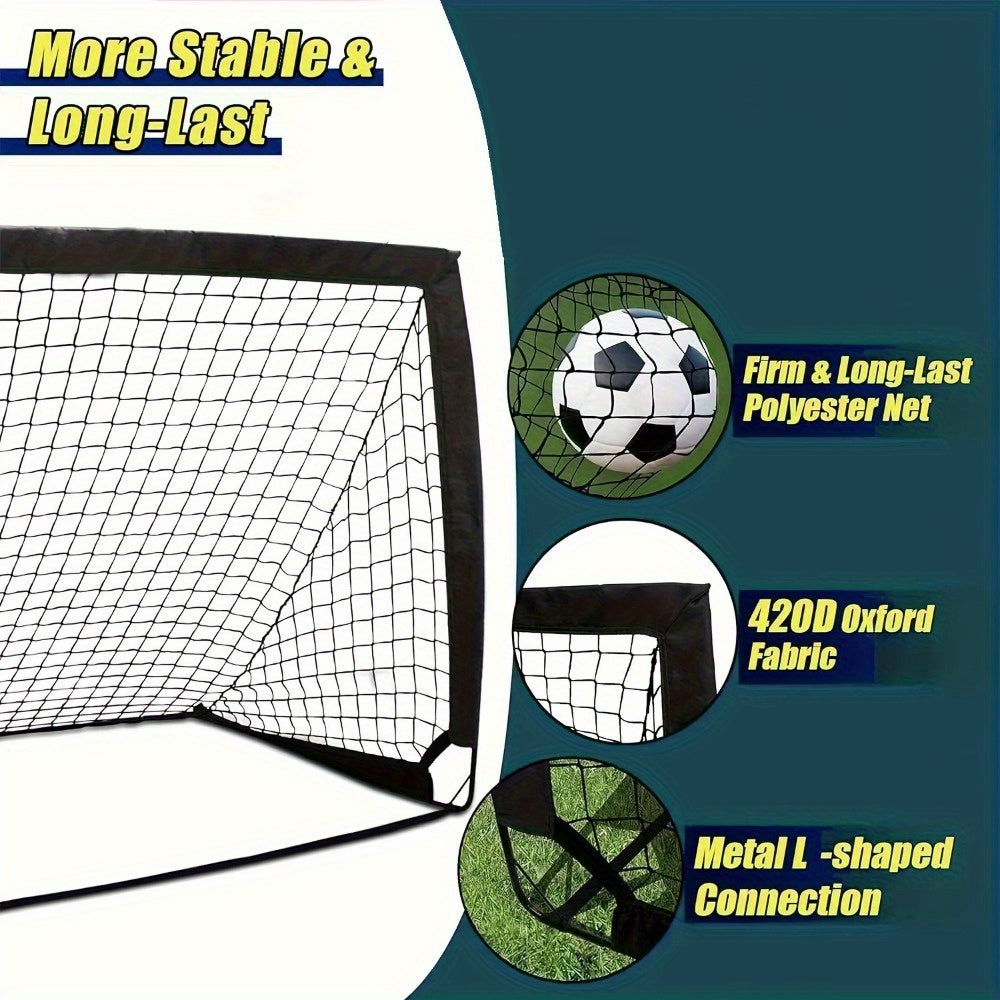 2-Pack Portable Collapsible Soccer Goals – Heavy-Duty Nylon