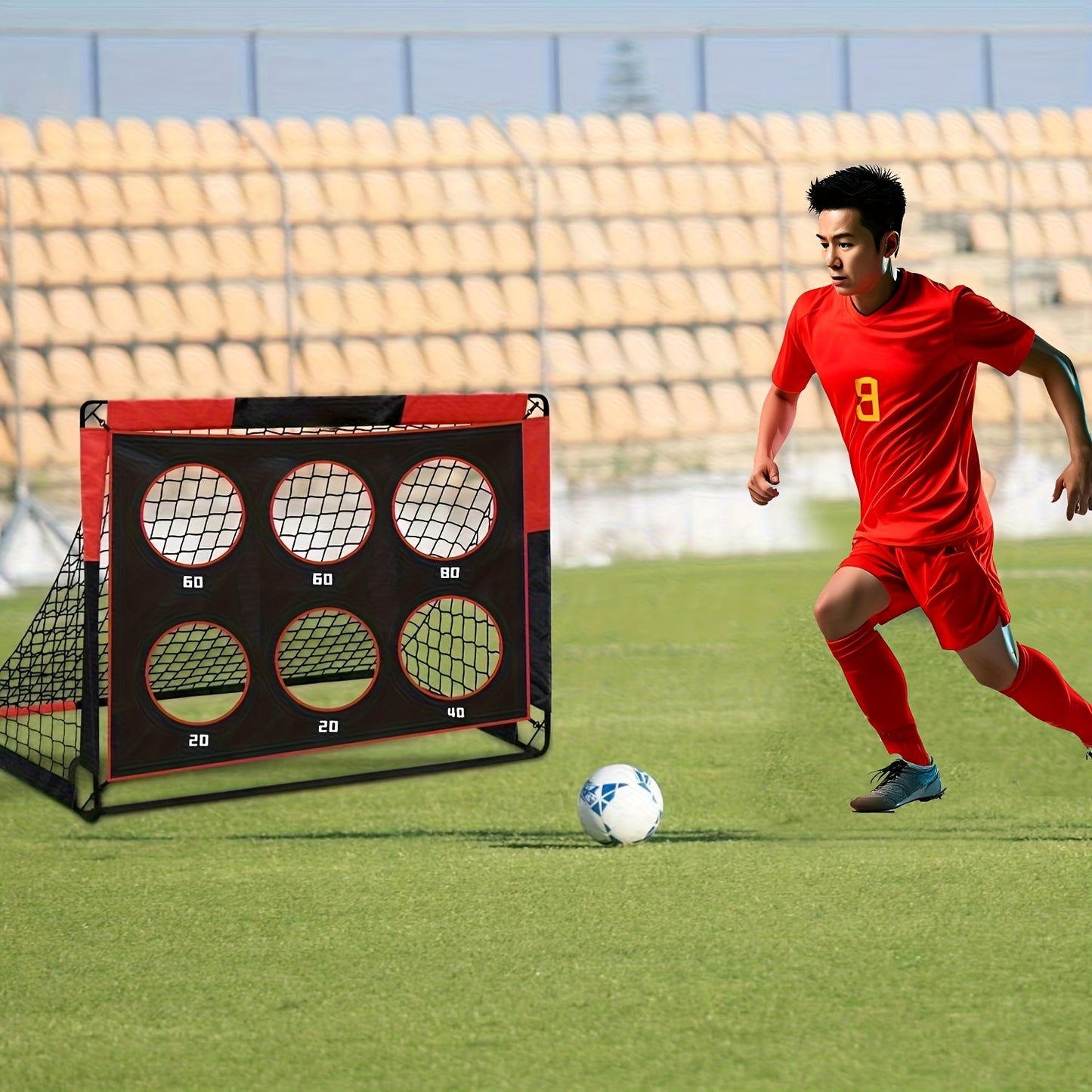 2-in-1 Portable Football Goal – Durable Oxford Fabric & Steel Frame