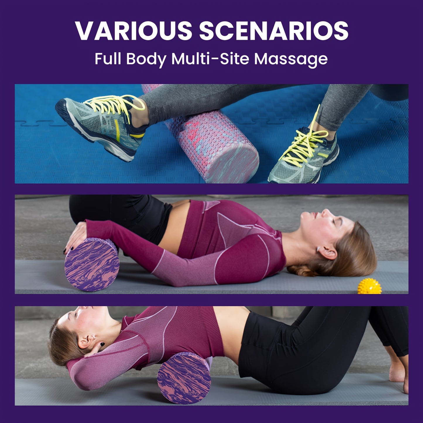High-Density Foam Roller for Deep Tissue Massage & Recovery