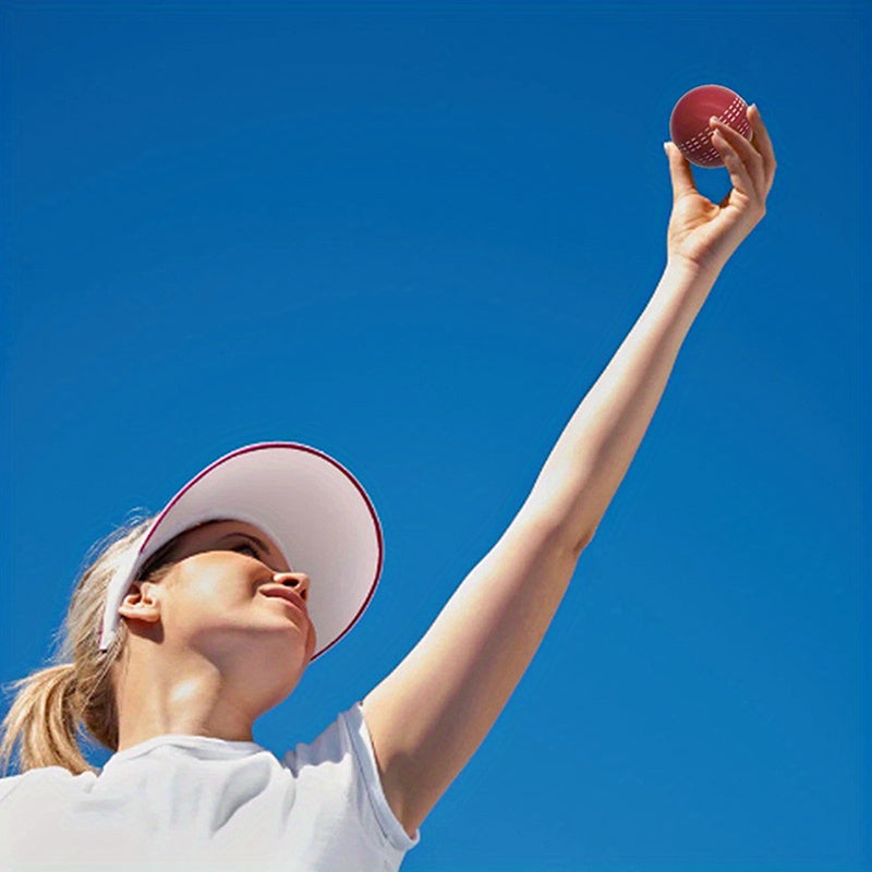 Soft PU Cricket Ball – Red & White