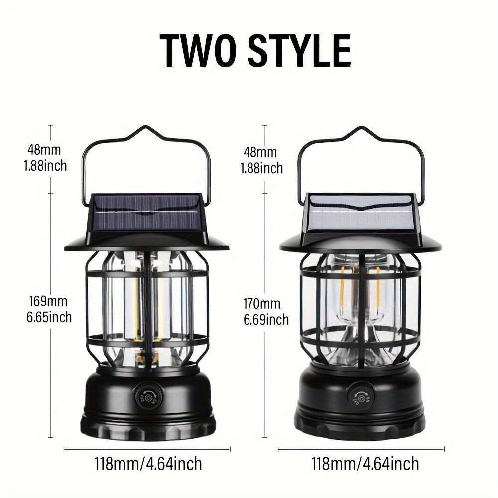 Rechargeable Dimmable LED Camping Lantern with USB Charging and Hook