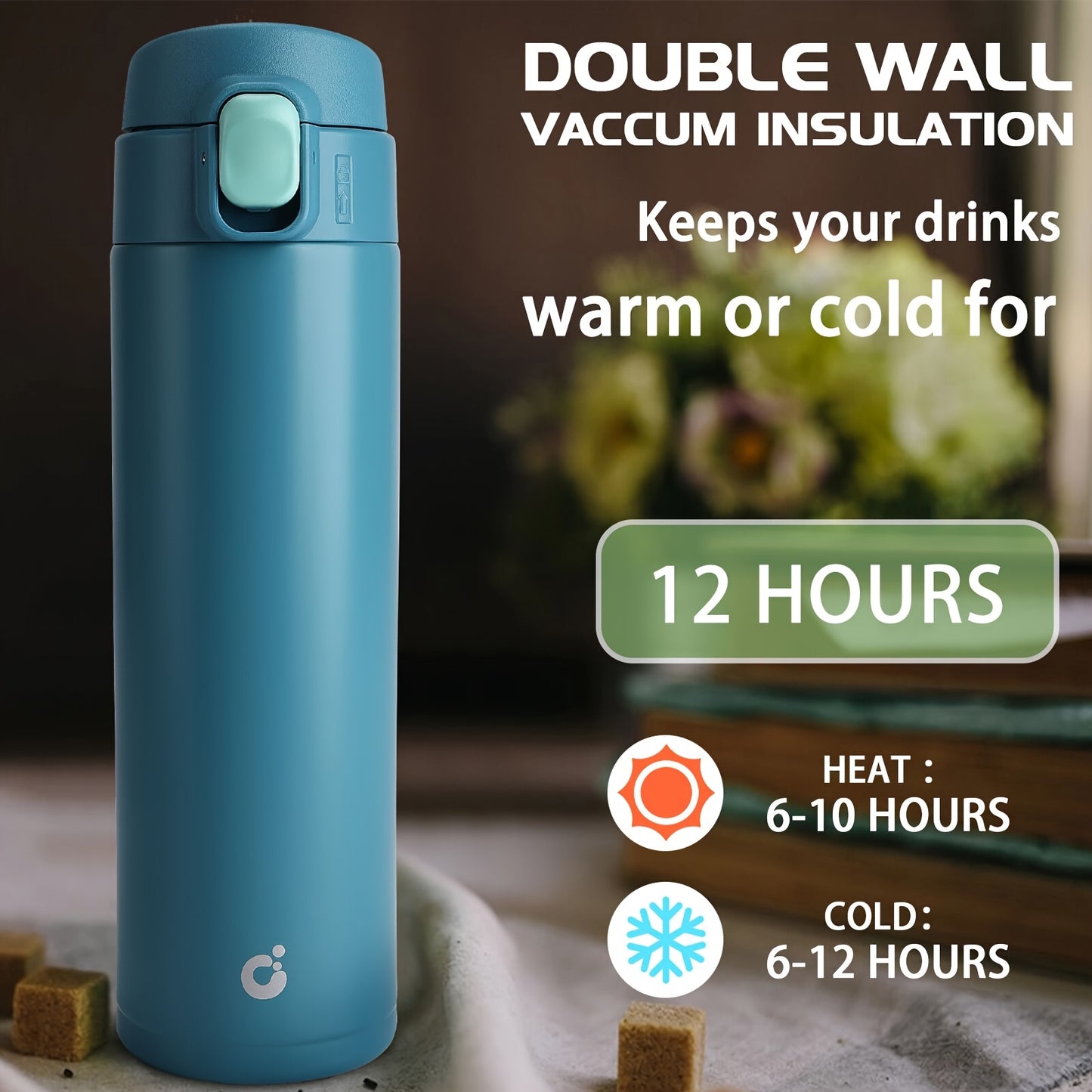 Double Wall Vacuum Insulated Travel Mug – Leakproof Thermal Coffee Flask
