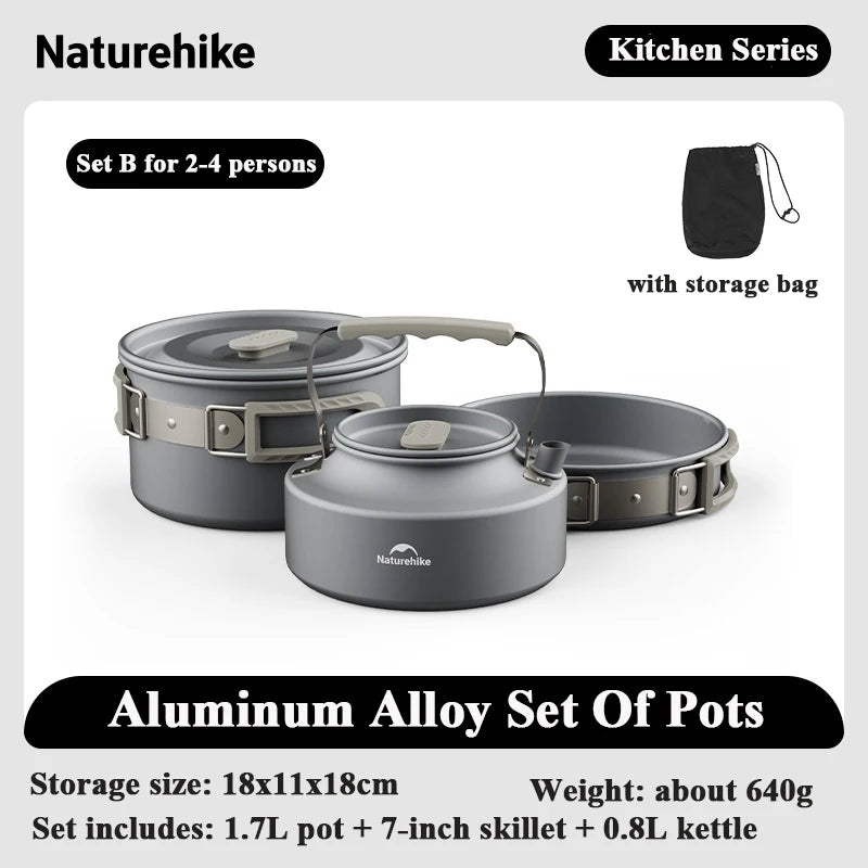 Lightweight Outdoor Cooking Pot and Pan Set – Durable and Portable