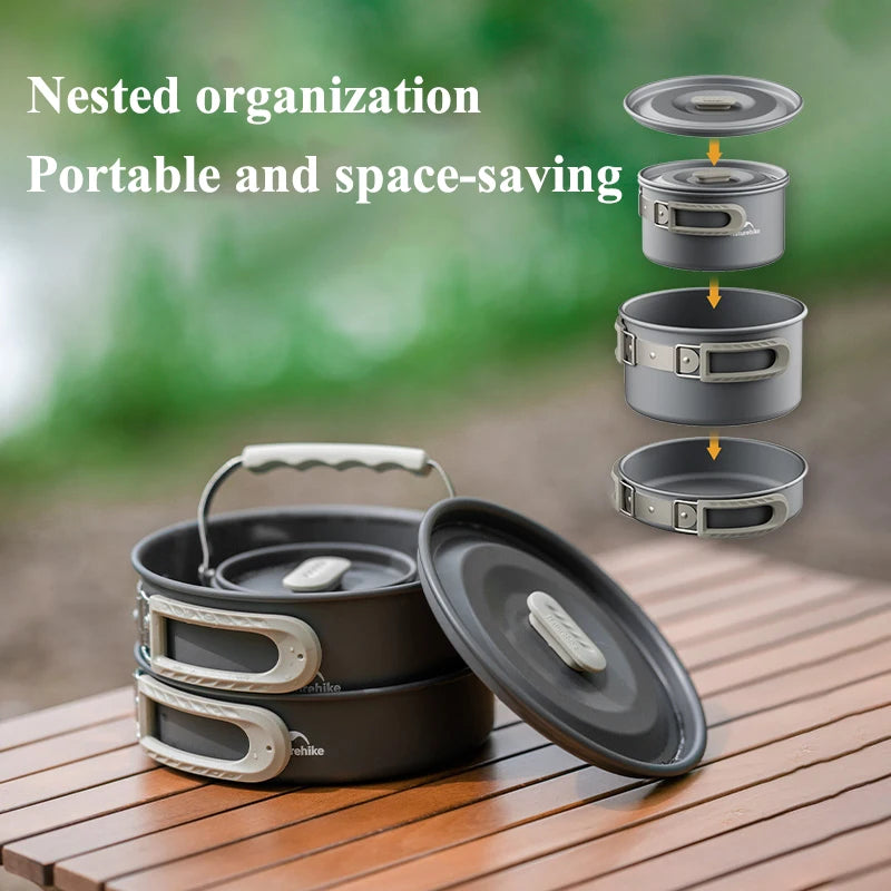 Lightweight Outdoor Cooking Pot and Pan Set – Durable and Portable
