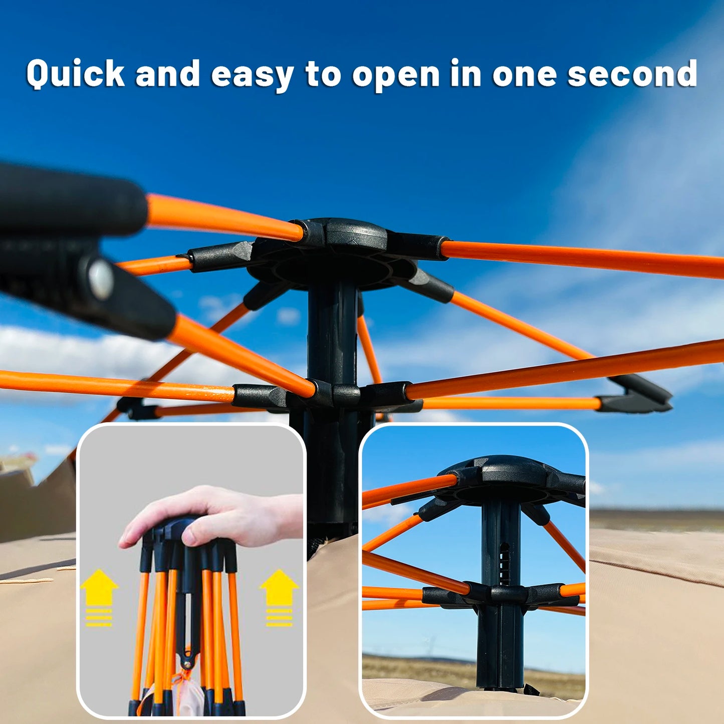 Quick-Pitch 4-Person Waterproof Camping Tent – All-Season Shelter