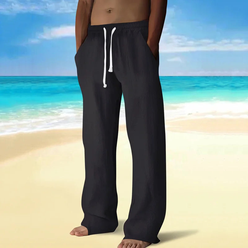 Men’s Casual Cotton-Linen Yoga Pants