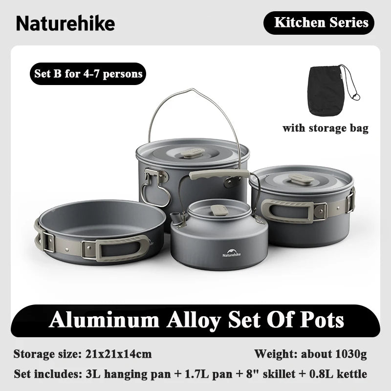 Lightweight Outdoor Cooking Pot and Pan Set – Durable and Portable