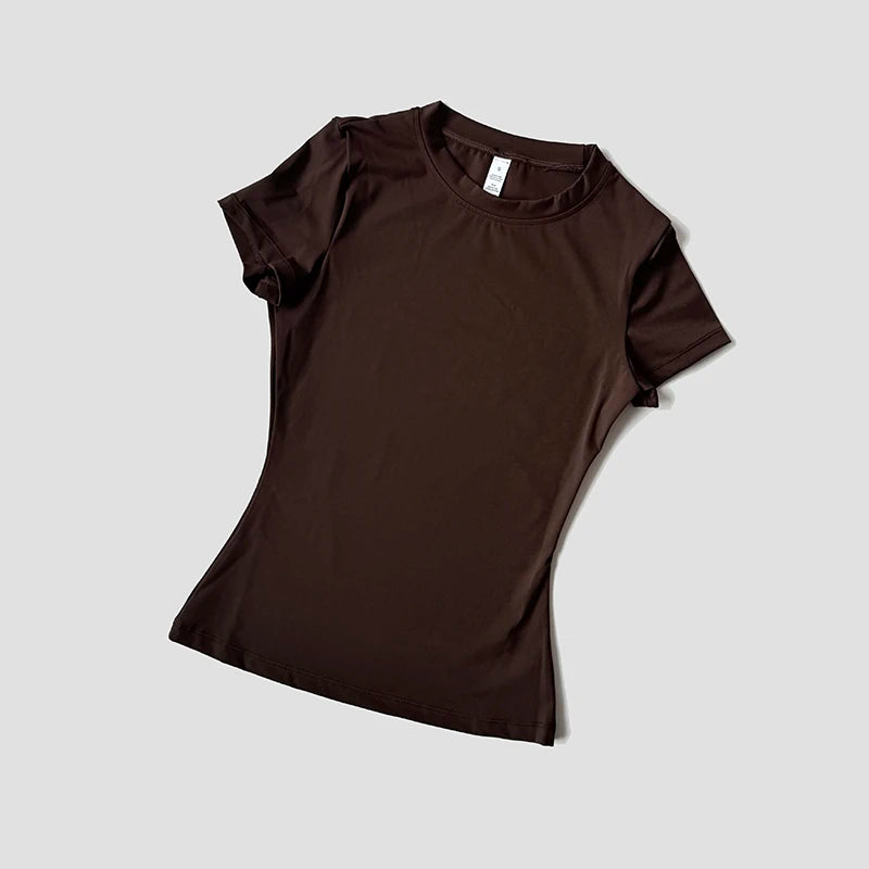 Women’s Seamless Yoga Top – Short Sleeve