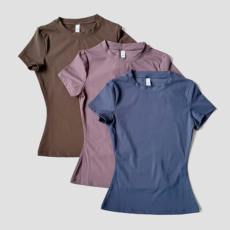 Women’s Seamless Yoga Top – Short Sleeve