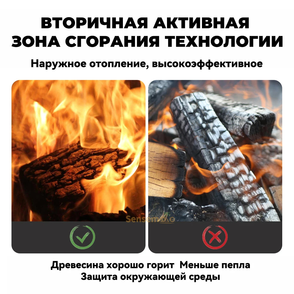Portable Stainless Steel Folding Wood Stove