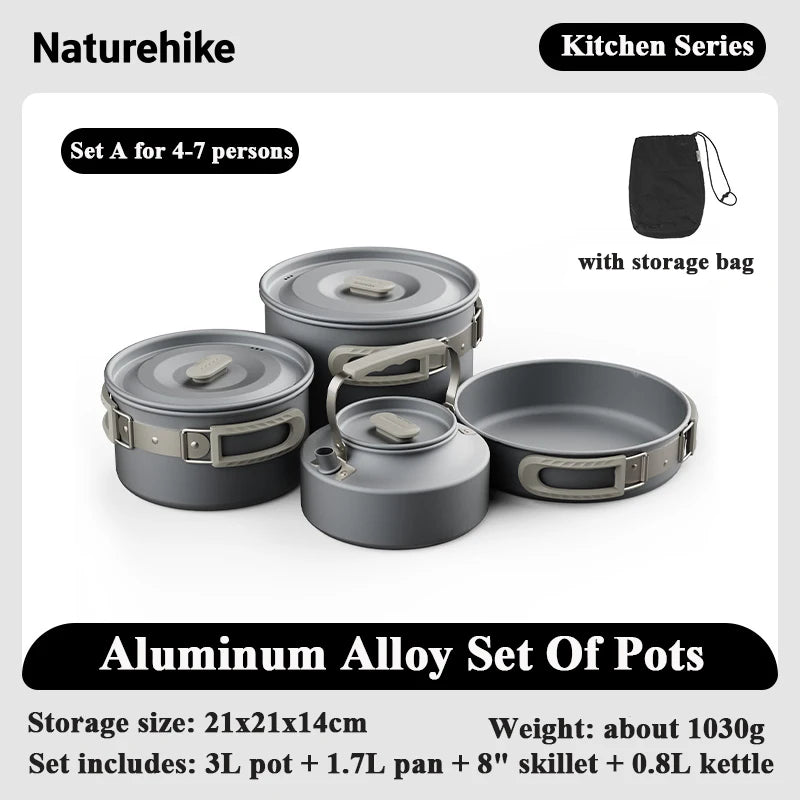 Lightweight Outdoor Cooking Pot and Pan Set – Durable and Portable