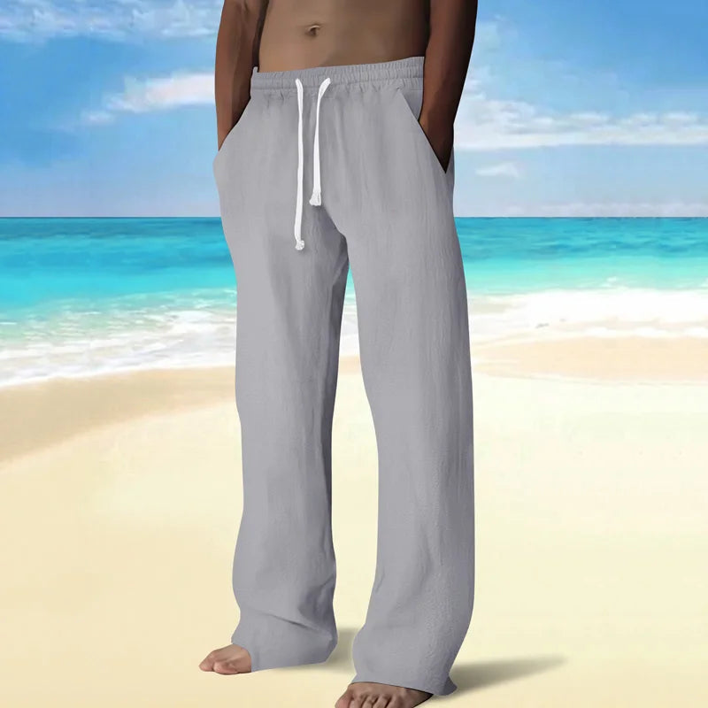 Men’s Casual Cotton-Linen Yoga Pants