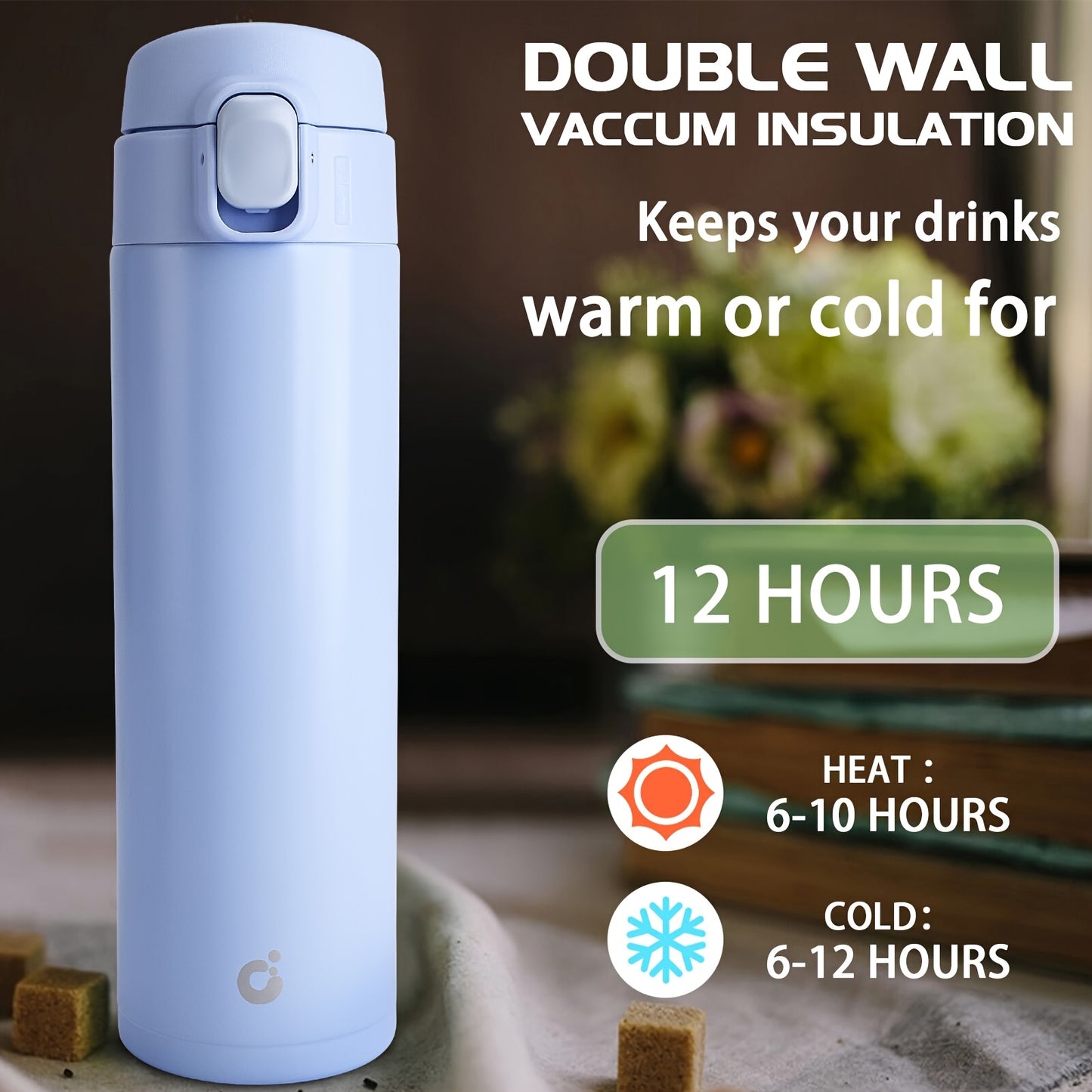 Double Wall Vacuum Insulated Travel Mug – Leakproof Thermal Coffee Flask