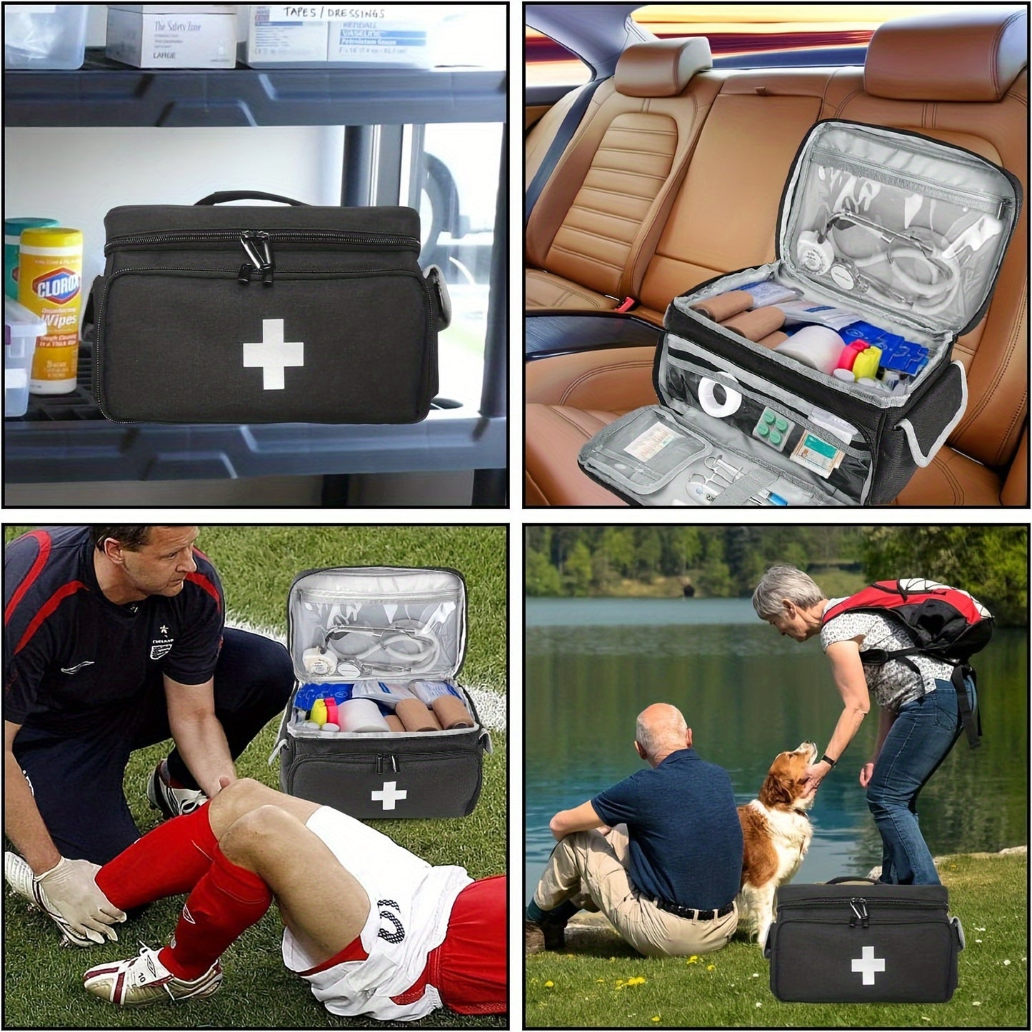 Portable First Aid Storage Bag – Organiser for Medicine and Emergency Kits