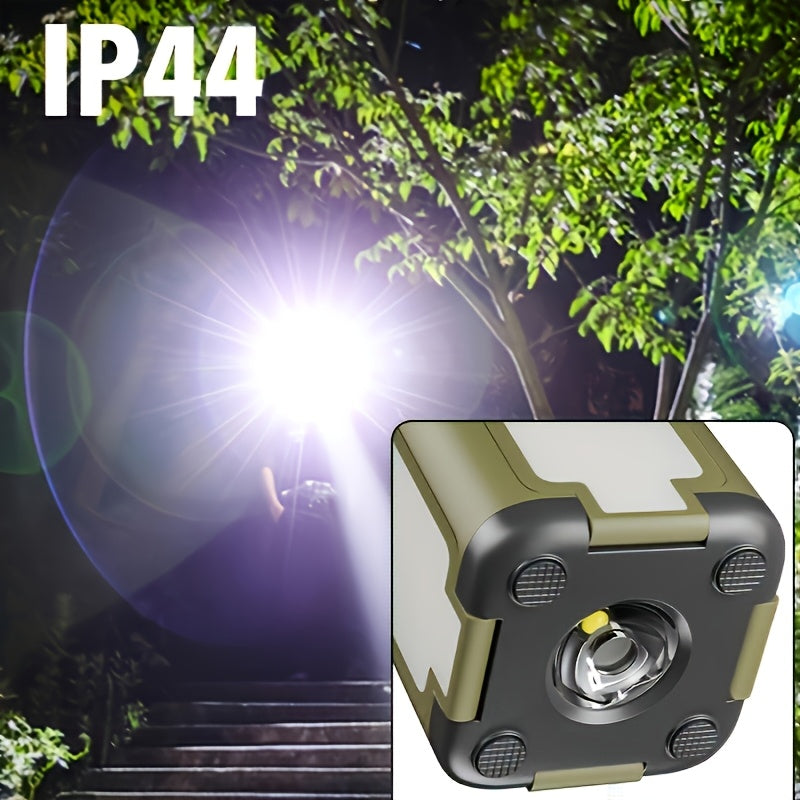 Portable Solar Rechargeable LED Camping Light with 6 Modes and Collapsible Design